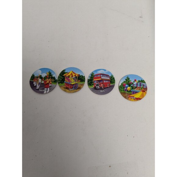 2005 Clue Mysteries Board Game Replacement Scene Tokens Pieces Set of 4 - Picture 6 of 6